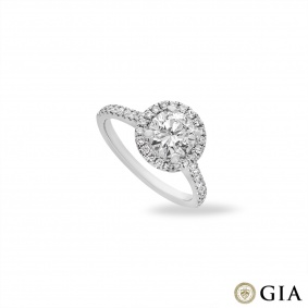Platinum Round Brilliant Cut Diamond Ring 0.91ct E/VS2 Platinum Round Brilliant Cut Diamond Ring 0.91ct E/VS2